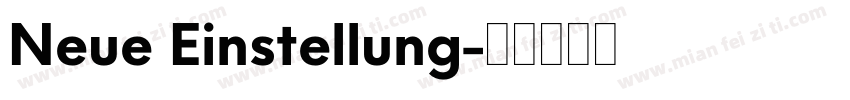 Neue Einstellung字体转换